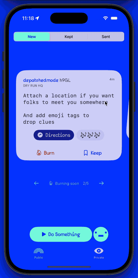 Visual walkthrough of the app